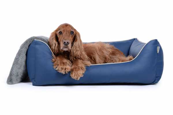 Kunstleder Hundebett Worldcollection marine