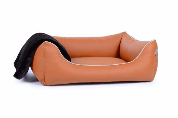 Kunstleder Hundebett Worldcollection terracotta