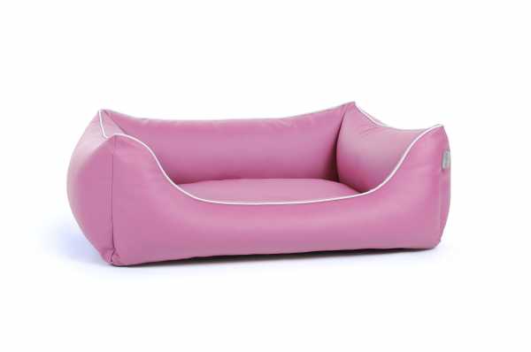 Kunstleder Hundebett Worldcollection pink