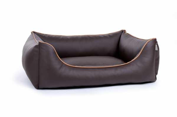 Kunstleder Hundebett Worldcollection braun