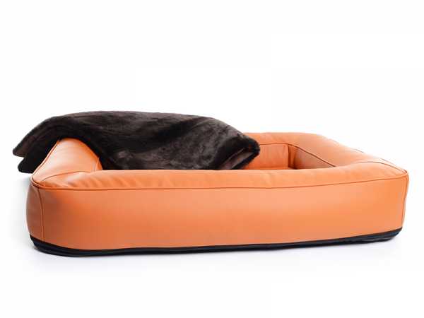 Kunstleder Hundebett Spring terracotta