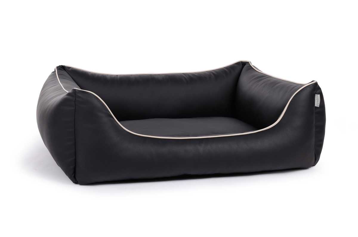 Kunstleder Hundebett Worldcollection schwarz